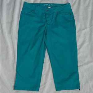 FREE Sonoma Women's Teal Cropped Capris